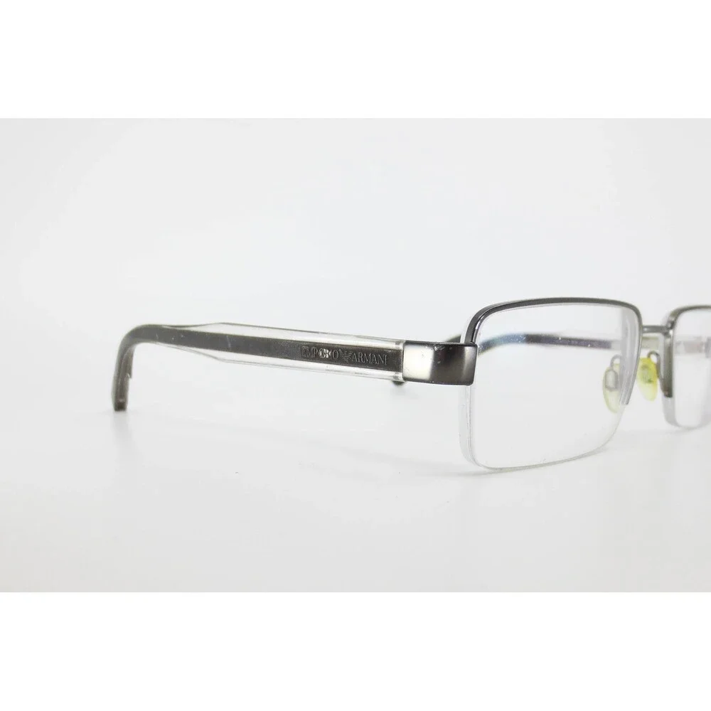 Emporio Armani EA 1012 3035 Gunmetal Grey Semi Rimless Eyeglasses 54mm